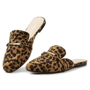Time and Tru Memory Foam Leopard Print Mules